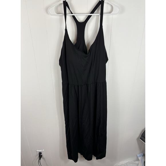 Halara Everyday Plus Size Midi Chill Dress-La Land Dress Plus Size 3X Black Slit - Picture 5 of 9